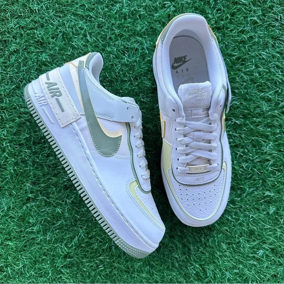 Nike Air Force 1 Shadow AF1 Sail / Oil Green - Picture 3 of 9